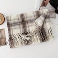 Classic Plaid Thicken Fringe Shawl - DippedShop Wholesale - #9651