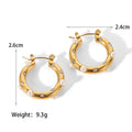 Rhinestone Pearl Hoop Earrings - DippedShop Wholesale - #5987