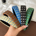 Retro Polka Dots Print Wide Headband MK2PIM6W6HBD74