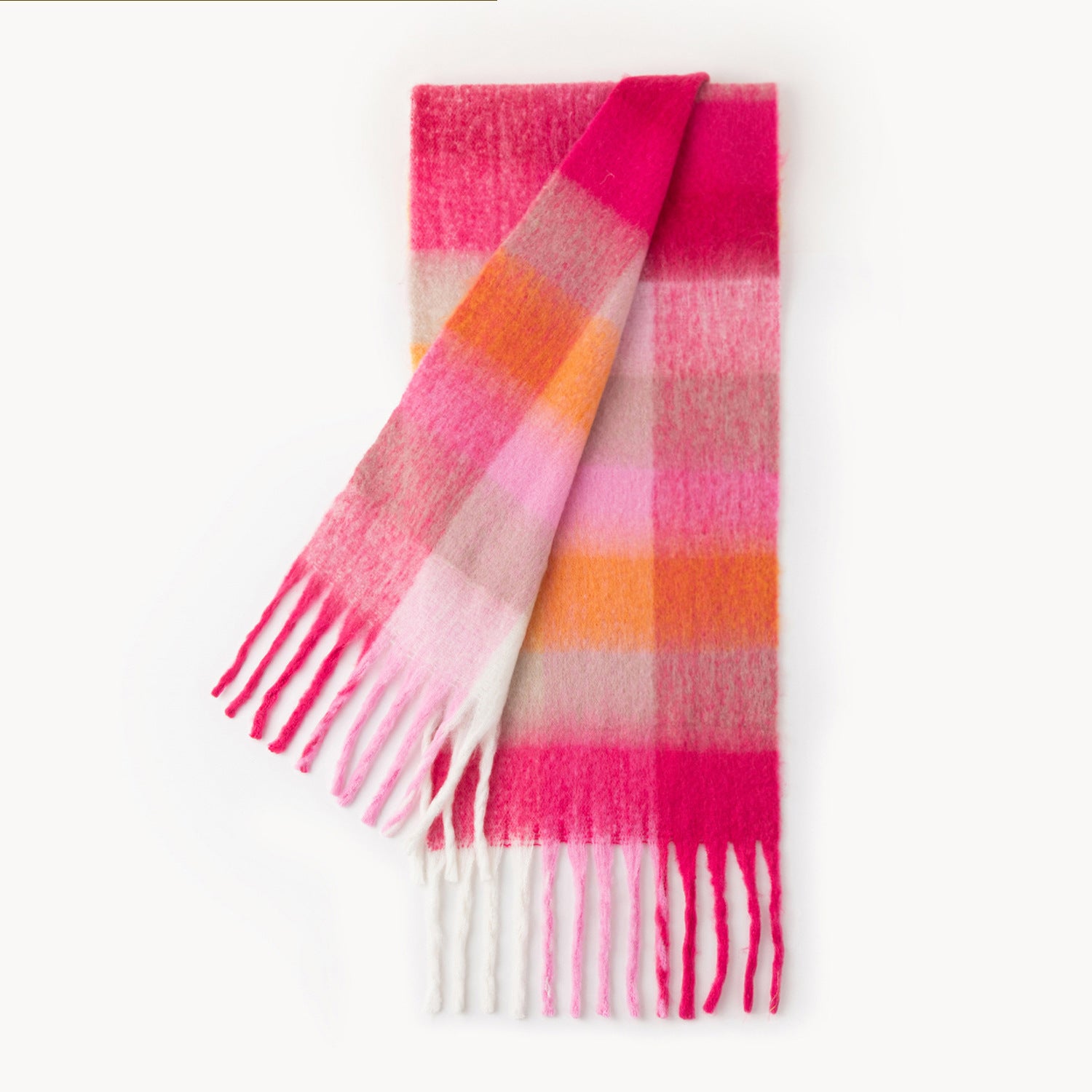Colorful Plaid Tassel Warm Scarf 6W6NSW275