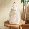 Mesh Foldable Hollow Out Drawstring Stroage Bag 8BW6BOB100L