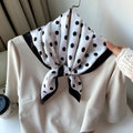 Simple Color Block Polka Dot Square Scarf MK2BW6W6NSI31
