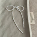 Pearl Bow Knot Dangle Earrings - DippedShop Wholesale - #4195
