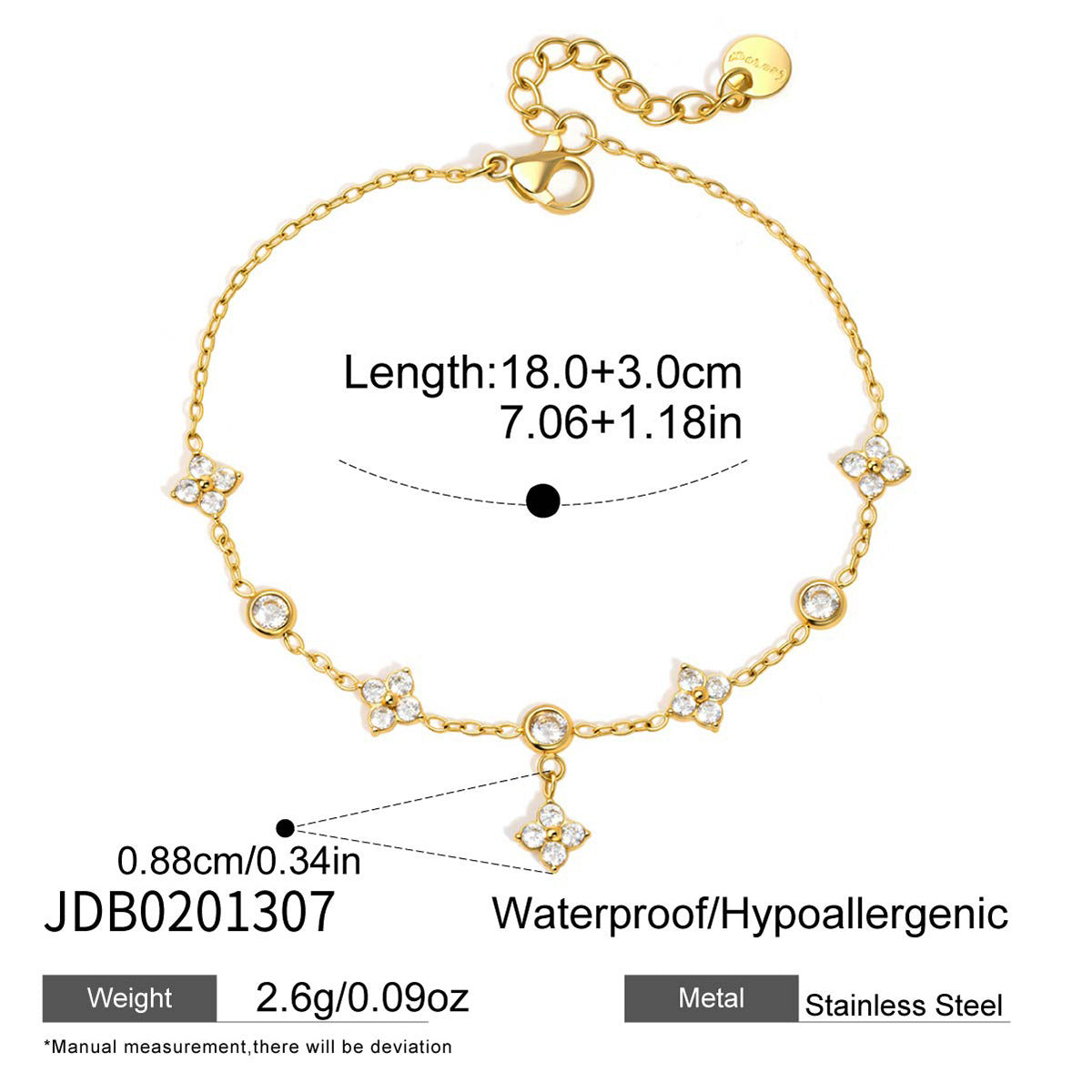 Elegant Rhinestone Lucky Clove - DippedShop Wholesale - #9459