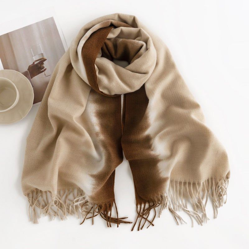 Stylish Ombre Gradient Cashmere Feel Scarf 6W6NSW281