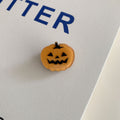 Quirky Halloween Ghost Pumpkin Mini Hair Claw 6W6HCP1322