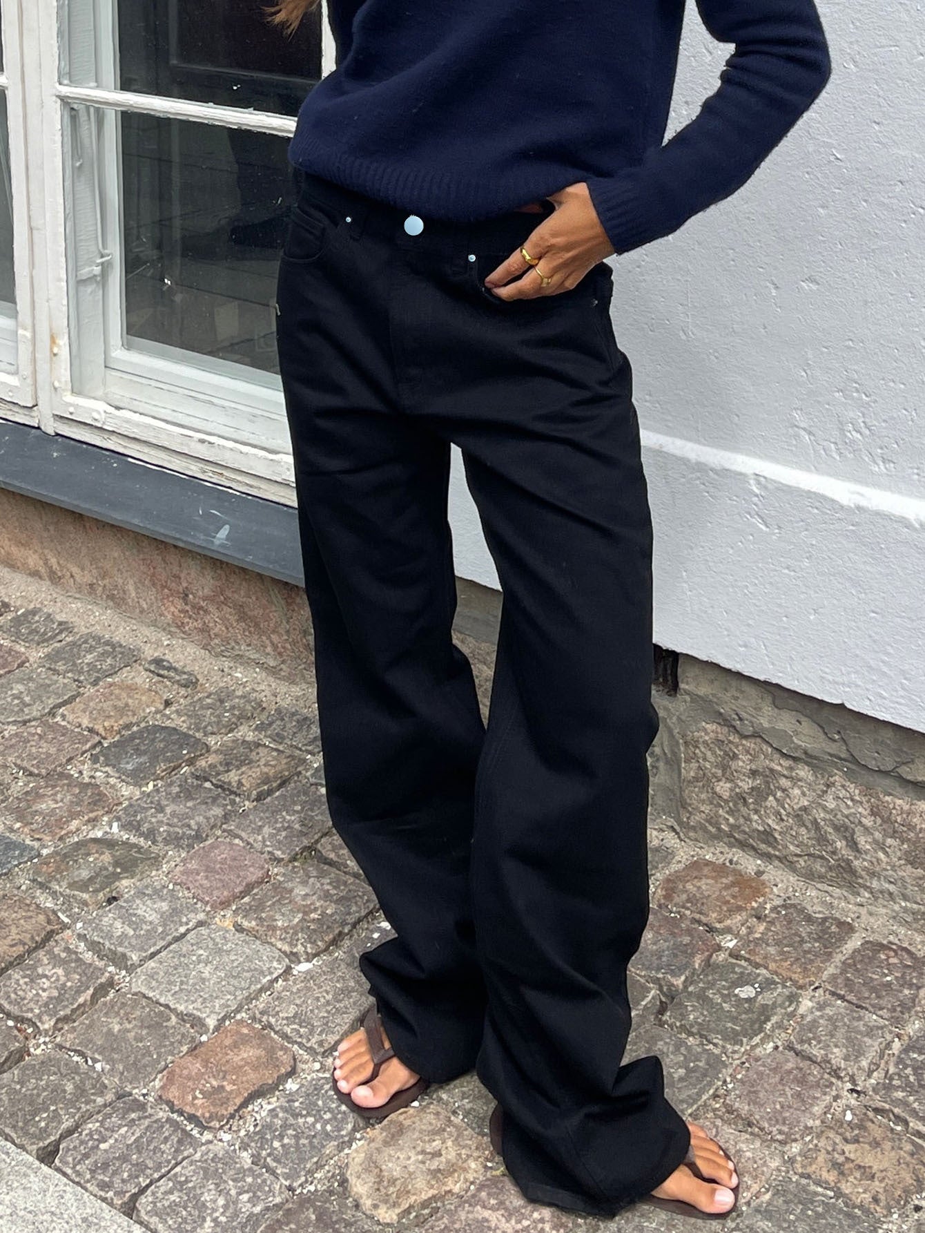 Trendy Color Contrast Splicing Star Denim Pants DP25G688