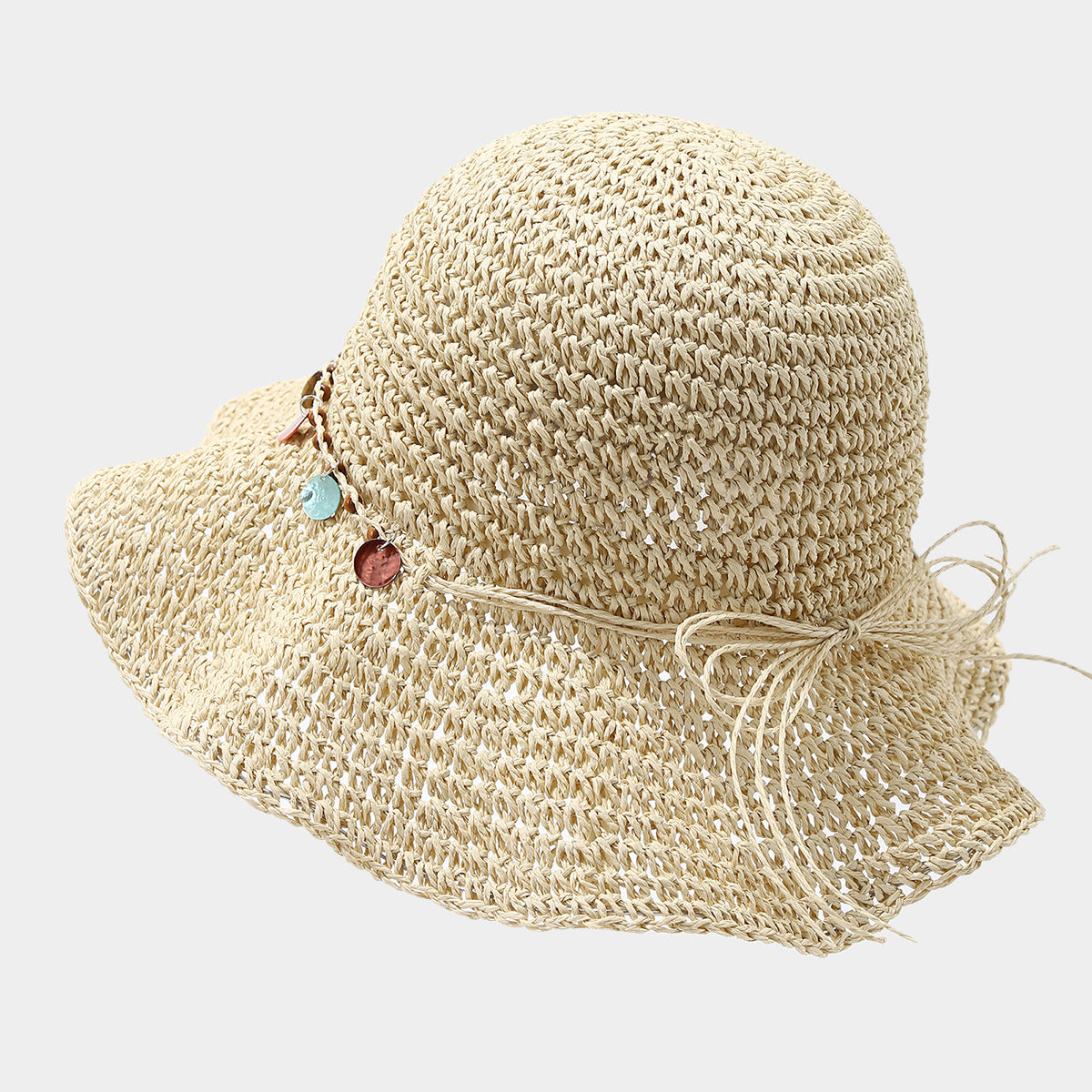 Boho Straw Sun Hat - DippedShop Wholesale - #3011