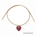 Minimalist Color Contrast Heart Pendant Magnetic Necklace 6W6JNC419L