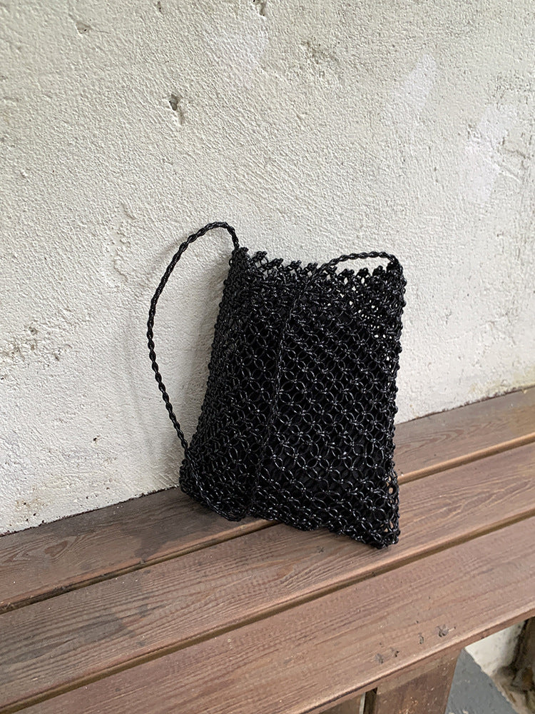 Mini Hand Woven Hollow Square Crossbody Bag 8CW6BBG528L