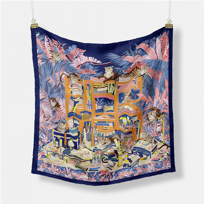 Tropical Jungle Silk Scarf - DippedShop Wholesale - #0419