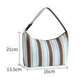 Simple Striped Color Block Large Capacity Handbag 6W10BBG2392