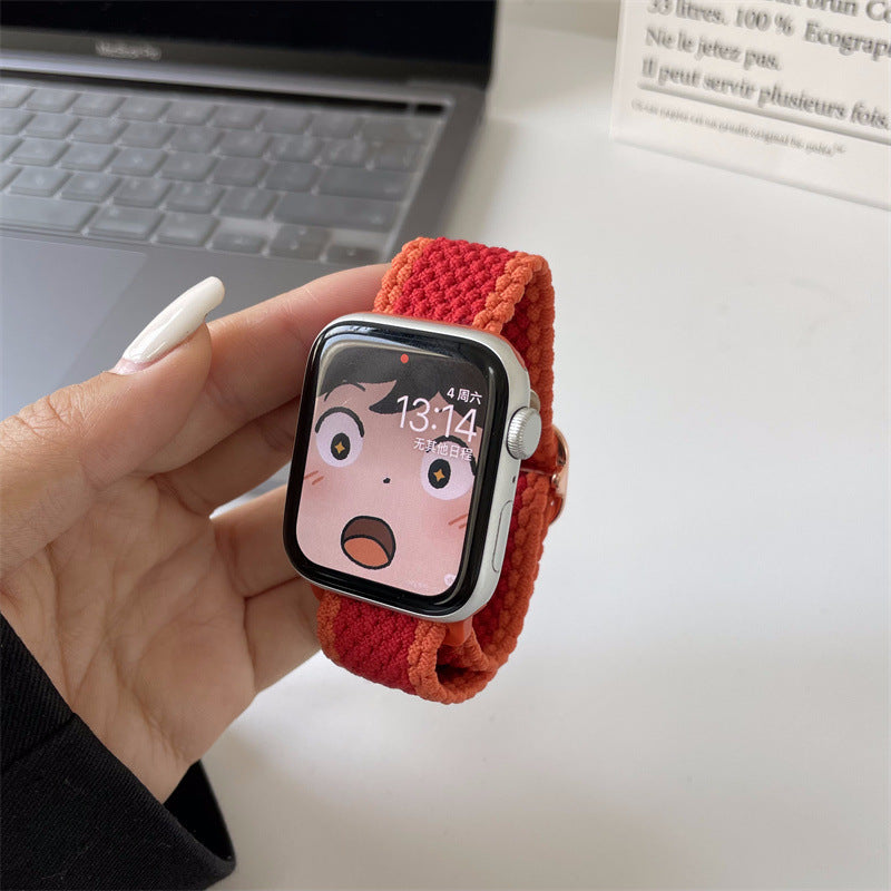 Color Block Nylon Weave Watch Band 6W6JWA140