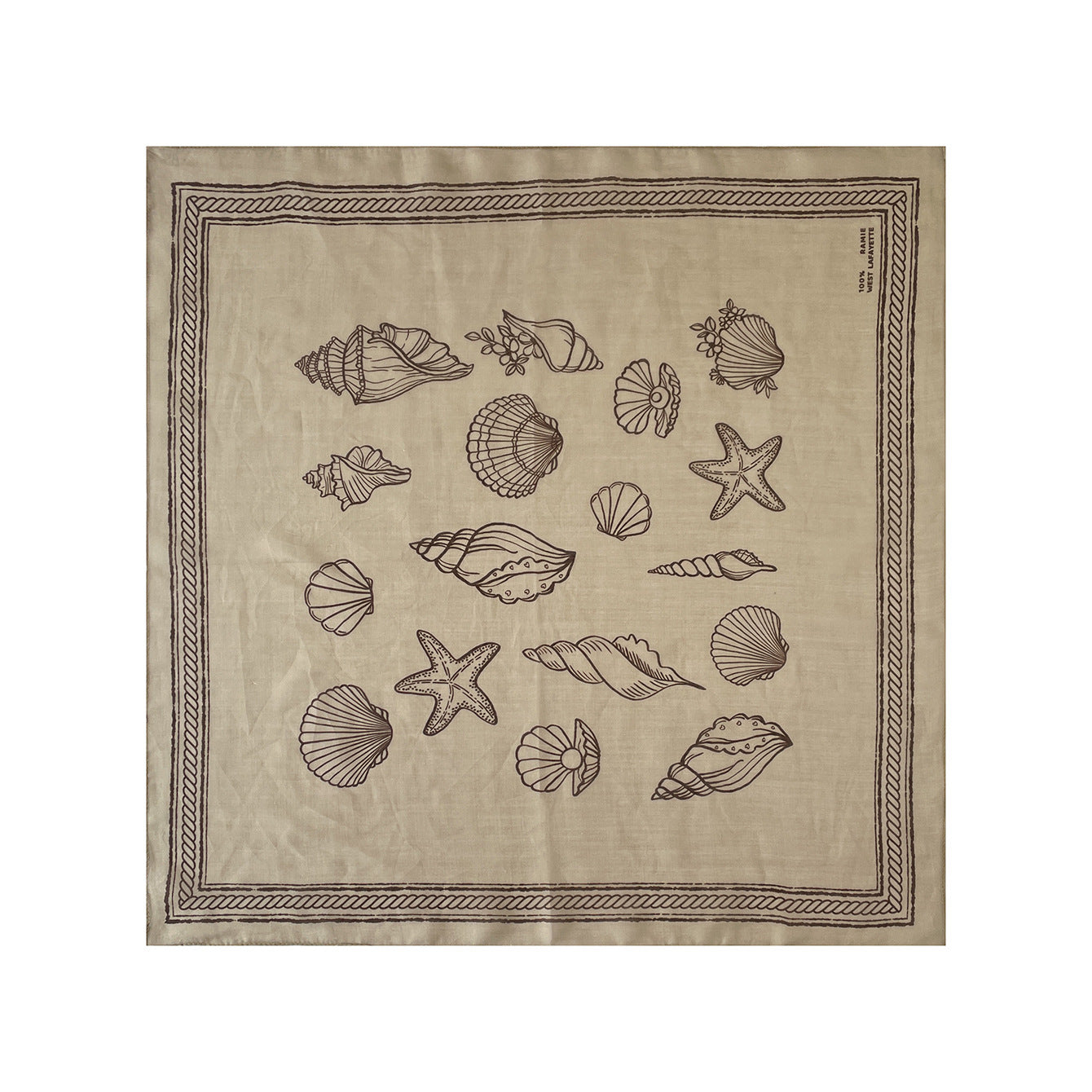 Trendy Shell Print Ramie Silk Scarf 6W6NSI192