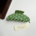 French Flower Print Marble Acetate Hair Claw 6W6HCP1659