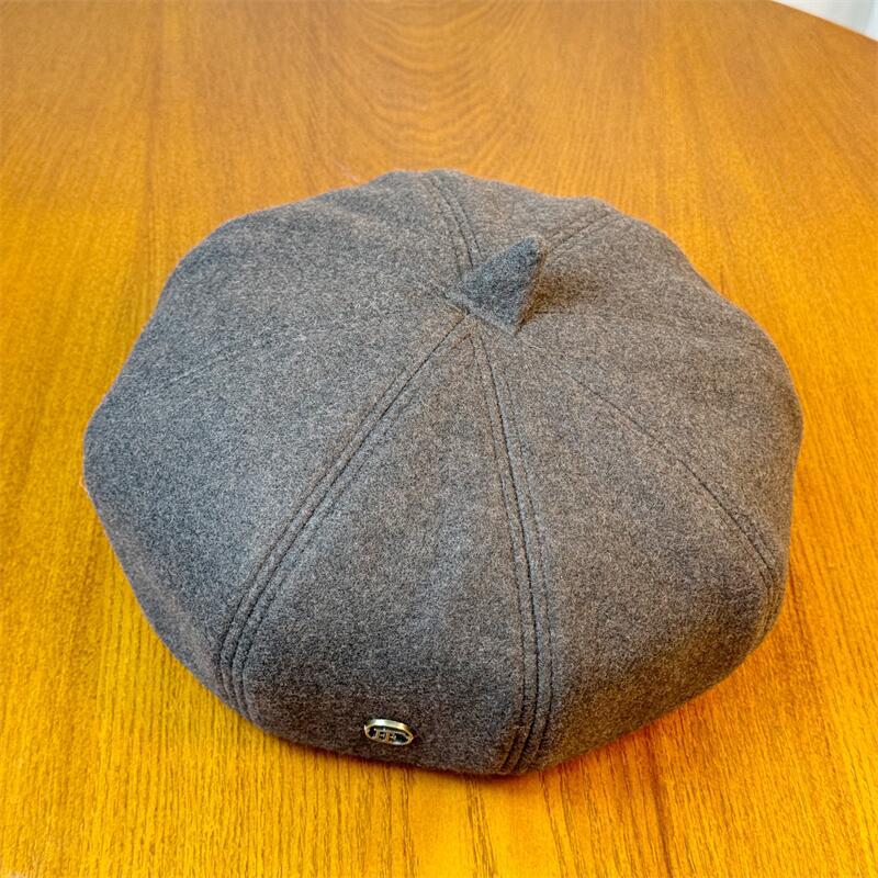 Metal Badge Beret Hat - DippedShop Wholesale - #6931