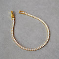 Minimalsit Gold Plated Cubic Zirconia Tennis Bracelet 6W6JBR473
