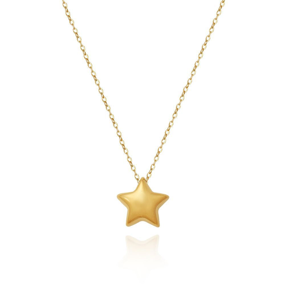 Minimalist Gold Plated Star Pendant Choker Necklace 6W6JNC1076