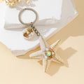 Stylish Handmade Beads Rhinestones Star Pendant Keychain 6W10BBC754