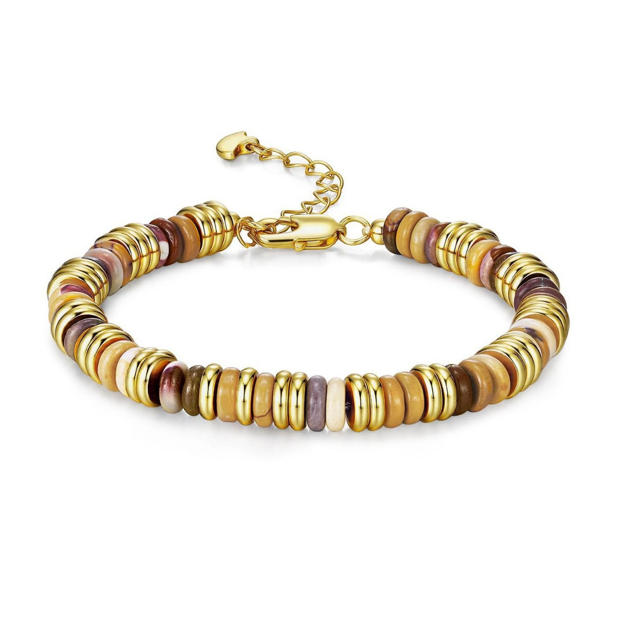 Boho Style Natural Stone Beaded Bracelet 6W6JBR510