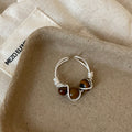 Open Pearl Wrapped Ring - DippedShop Wholesale - #4739