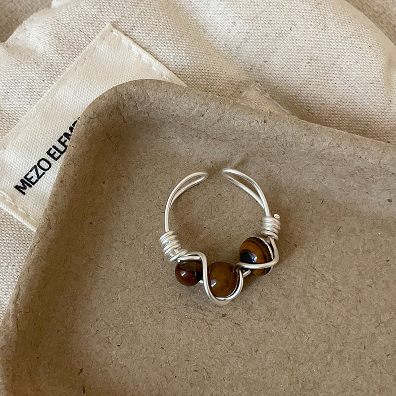 Open Pearl Wrapped Ring - DippedShop Wholesale - #4739