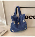 Retro Star Color Block Knit Shoulder Bag 6W10BBG1766