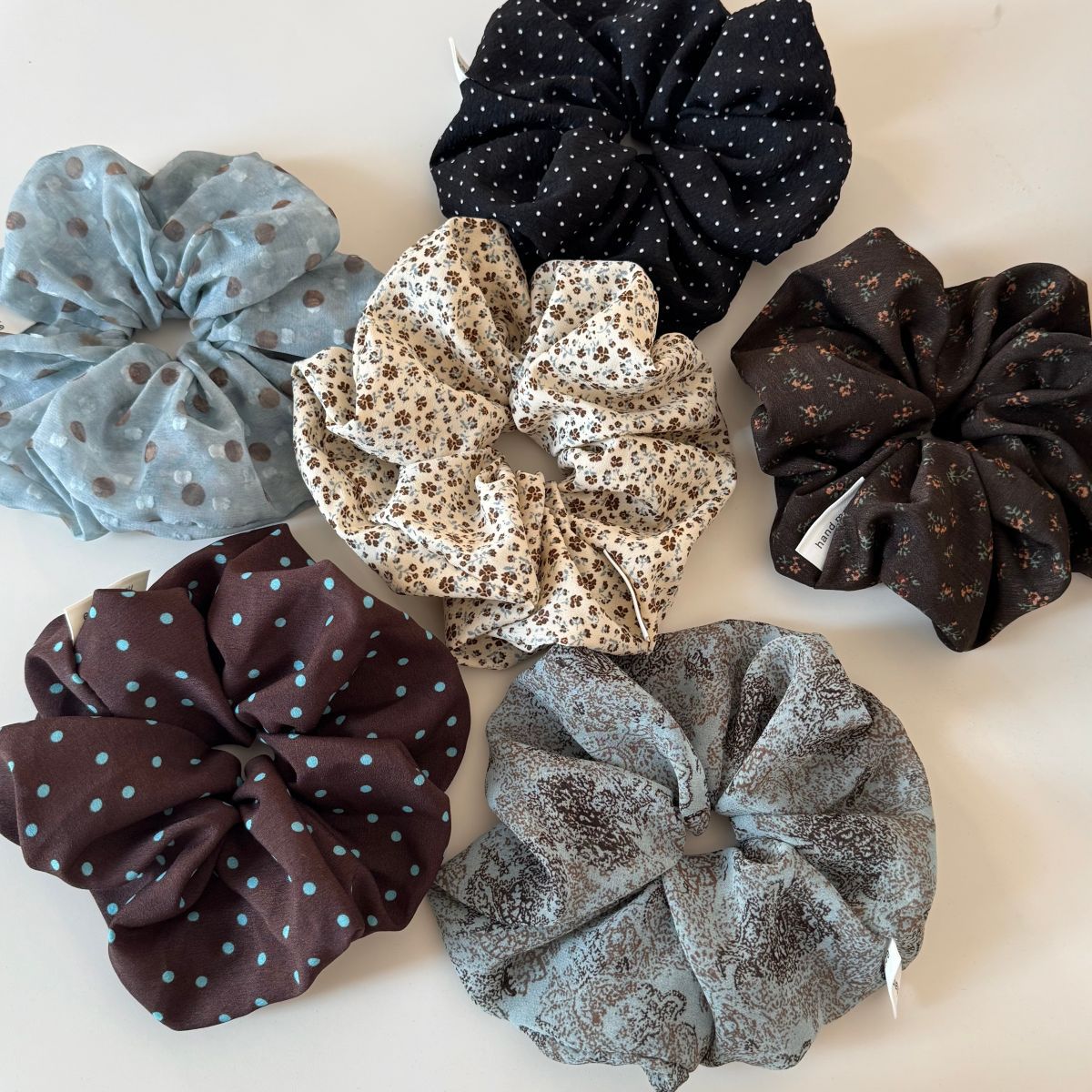 Sweet Floral Print Elastic Hair Scrunchies 6W6HSR348