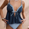 Ruffle Spaghetti Strap Tankini - DippedShop Wholesale - #7395