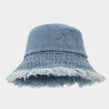 Frayed Wide Brim Bucket Hat - DippedShop Wholesale - #8099