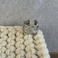 Punk Distressed Twisted Braided Metal Open Ring 6W6JRG299