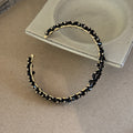 Elegant Solid Color Crystal Open Cuff Bracelet 6W6JBR579