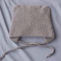 Soft Fuzzy Earflap Knit Beanie with Ties 6W6HAT693