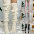 Hollow Out Knit Slouch Thigh High Socks 6W8FSO888