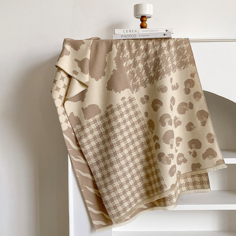 Reversible Houndstooth Shawl Scarf - DippedShop Wholesale - #6675