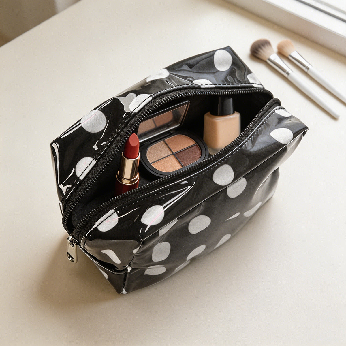 Cute Mini Polka Dots Portable Cosmetic Bag MK2BLW6C5CO15