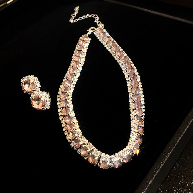 Elegant Geometry Rhinestone Choker Necklace 6W6JNC956