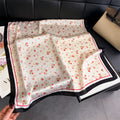 Fresh Floral Print Neckchief Versatile Square Scarf MK2BW6W6NSI22