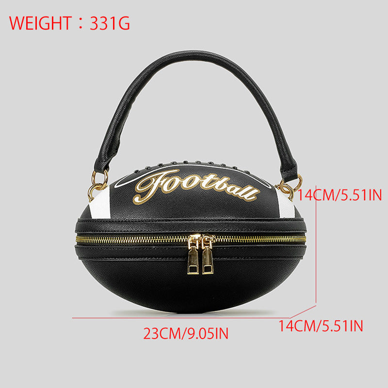 Football Shaped Handbag - DippedShop Wholesale - #0979