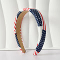 Retro USA Flag Pattern Wide Hair Band 8AS6HBD66L