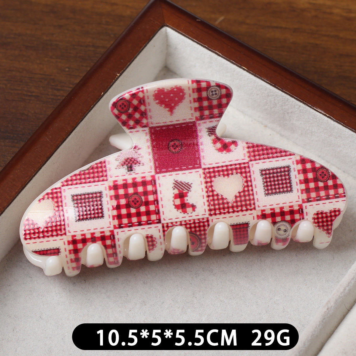 Sweet Santa Claus Print Hair Claws 6W6HCP1697