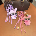 Solid Color Plush Rabbit Pendant Bag Charm 6W10BBC374