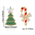 Sparkly Rhinestone Deer Christmas Dangle Earrings 6W6JER686