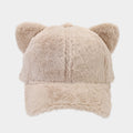 Cute Plush Cat Ears Warm Baseball Cap 6W6HAT536