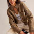 Stand Collar Button Cardigan - DippedShop Wholesale - #3891