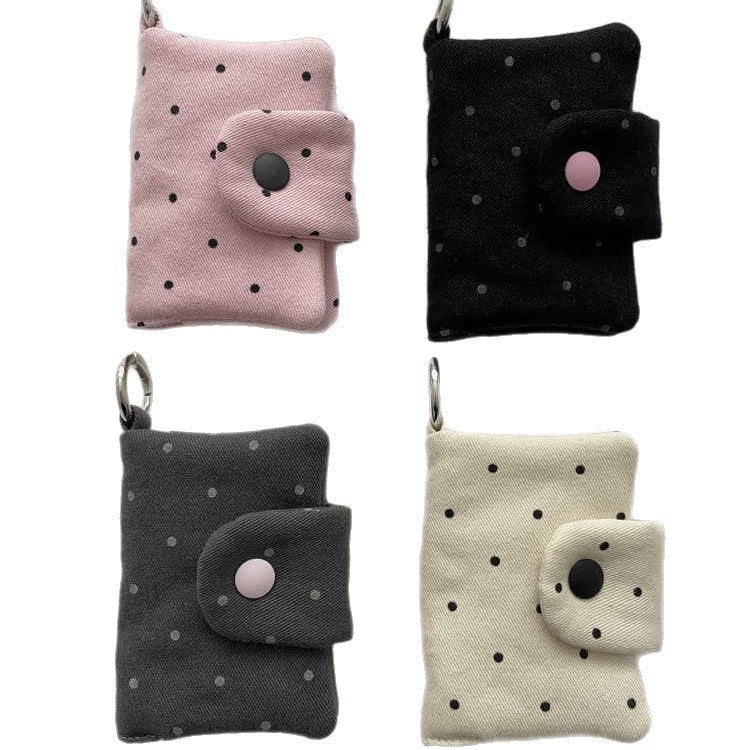 Cute Polka Dots Print Coin Purse Wallet 6S10BWB153