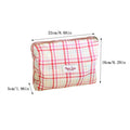 Fresh Plaid Print Large Capacity Cosmetic Bag 6C5CO273