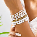 Retro Wooden Bead Strtchy Multi-Layer Bracelets 6W6JBR503