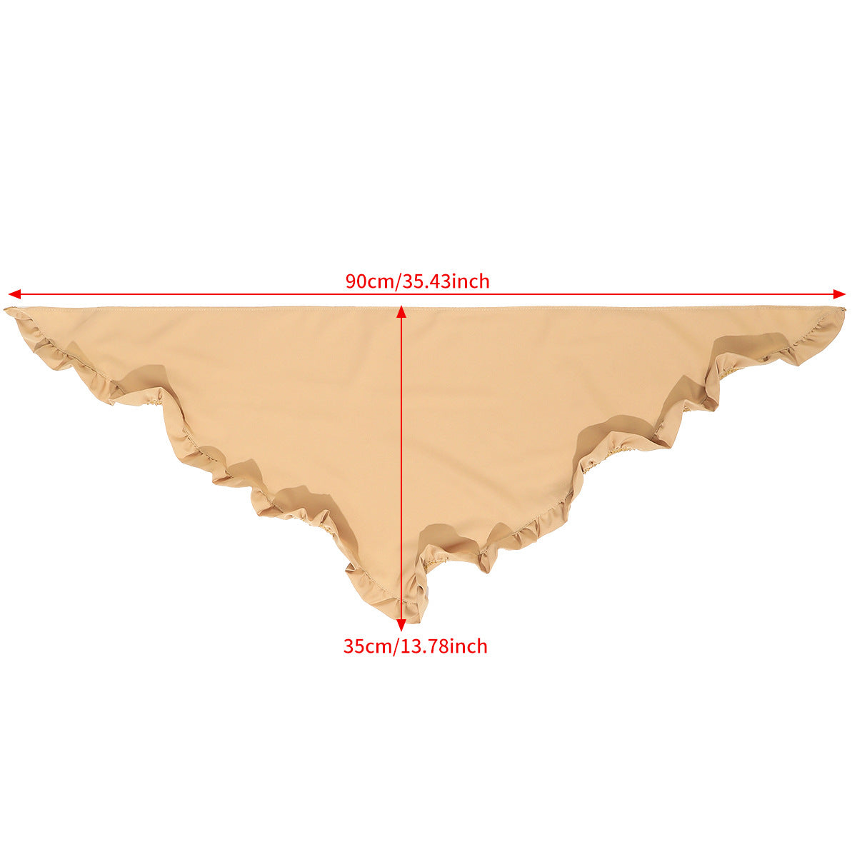 Fashion Solid Color Ruffled Trim Triangle Headscarf MK2BK6W6HHS13