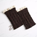 Winter Lace Trim Warm Cable Knitted Boot Cuffs 6W8FSO877